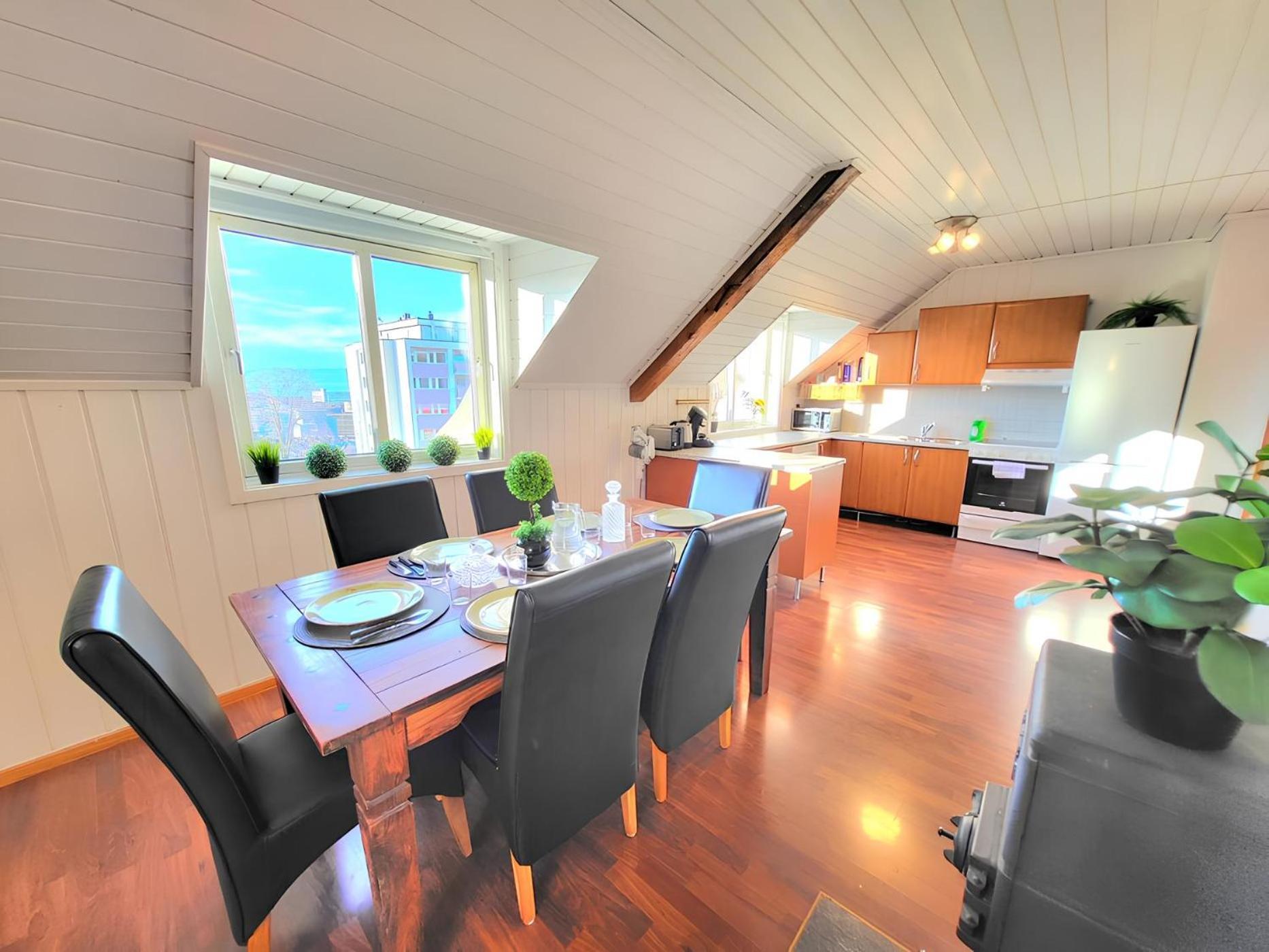 Sunset Penthouse, Fjord View & Parking Apartment Trondheim Exterior photo